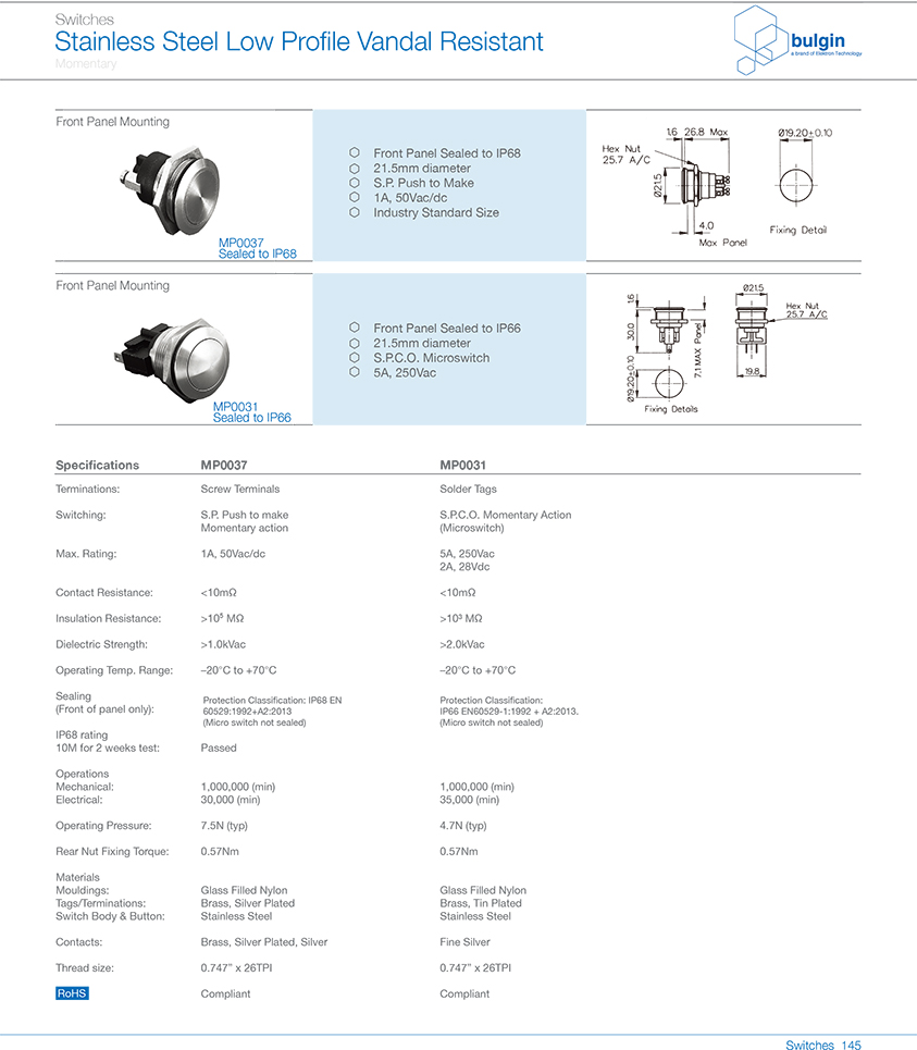 MP0031不锈钢防破坏开关选型