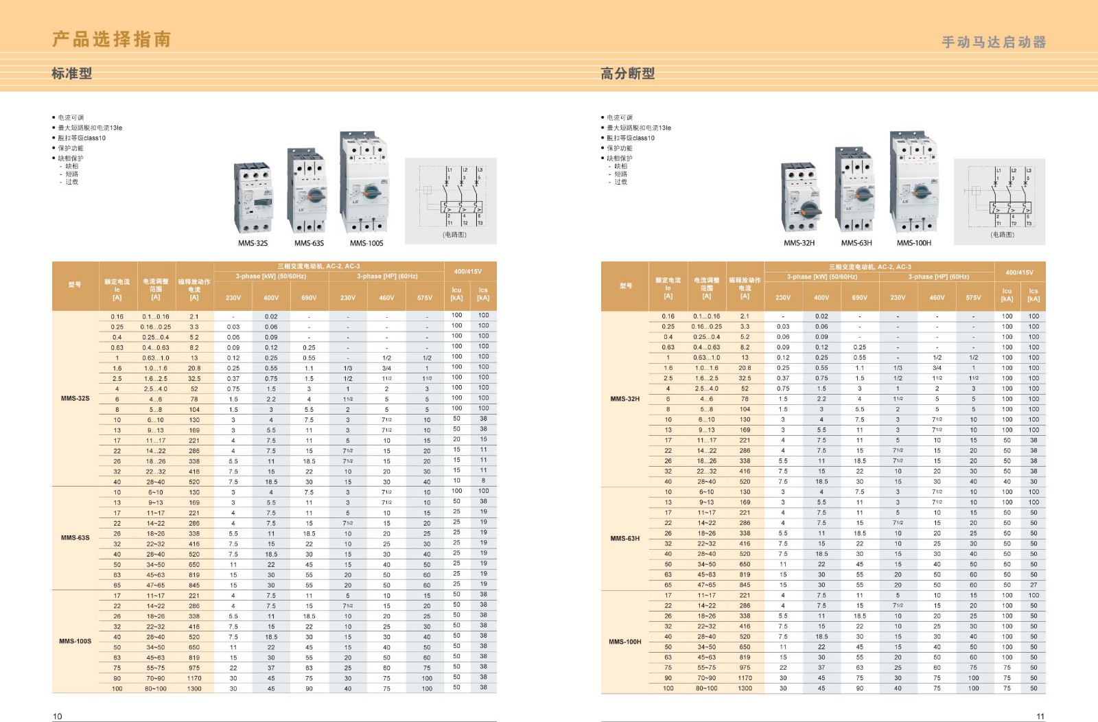 MMS-32S系列马达保护器选择