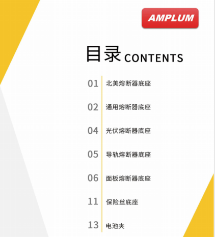 AMPLUM熔断器底座